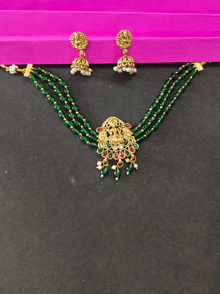 Green Beads Lakshmi