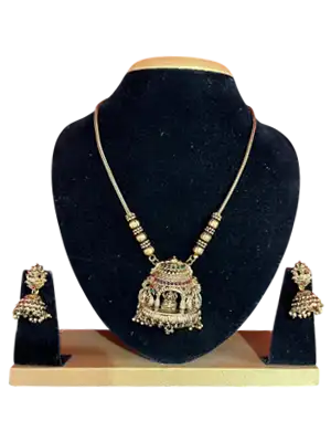 Lakshmi Chain Necklace set with showcase