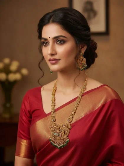 Divine Sita Kalyanam Antique Gold Temple Haaram