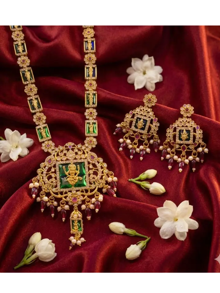 Traditional Dashavatara & Lakshmi Temple Jewelry Set