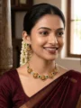 Gold Plated Temple Jewellery Lakshmi Necklace Set
