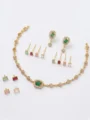 Interchangeable Color Stone Necklace Set
