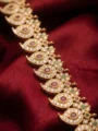 Traditional Gold-Plated Mango Haaram Necklace Set kemp and CZ Stones