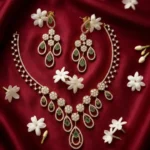 Exquisite Emerald-Green & Cubic Zirconia Festive Jewelry