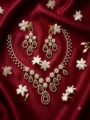 Exquisite Emerald-Green & Cubic Zirconia Festive Jewelry