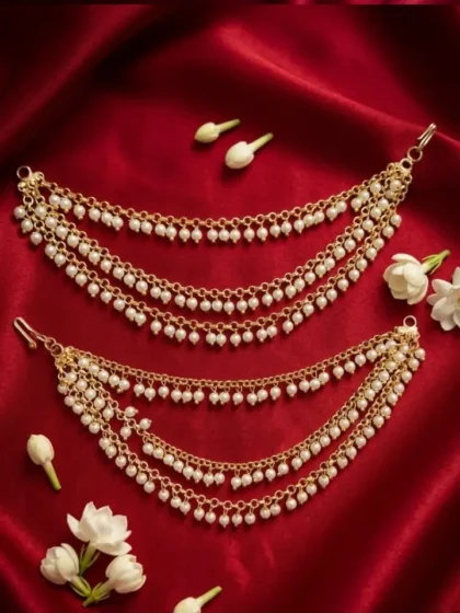 3-Layer Pearl Ear Chain
