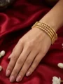 Elegant Gold-Plated Zig-Zag Diamond Bangles for Women