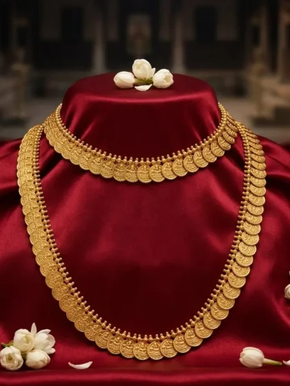 Gold Kasu Mala Set