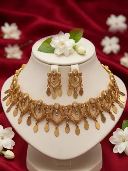 Trending Gold Elakkathali Necklace Design